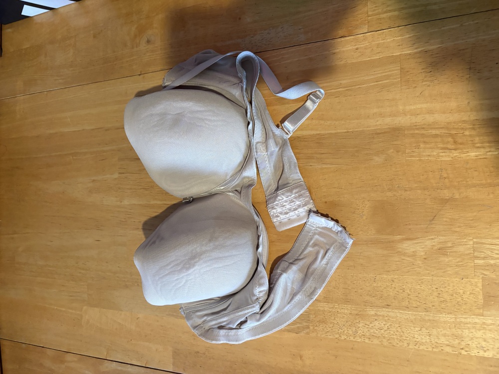 Black Fuchsia by Secret Lace Women's T-Shirt Bra Beige Size 44DD Underwired